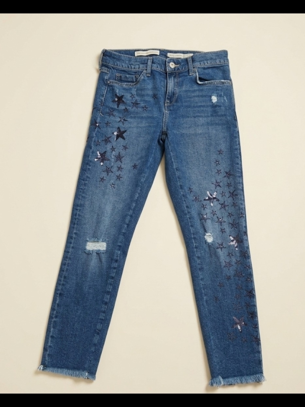 Pilcro & The Letterpress Sz 25 Star Jeans Anthropologie - Picture 1 of 3
